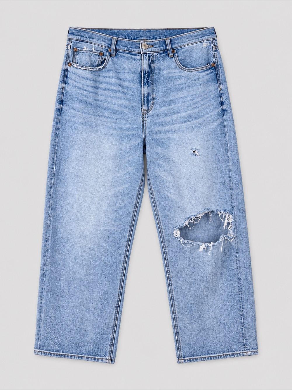 American Eagle 90s Boyfriend Jeans Size 16 Distressed Capsule Essential